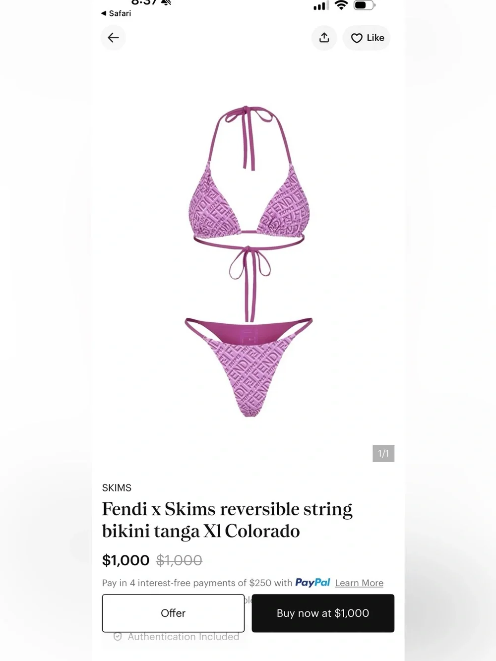 Fendi Skims Pink Bikini